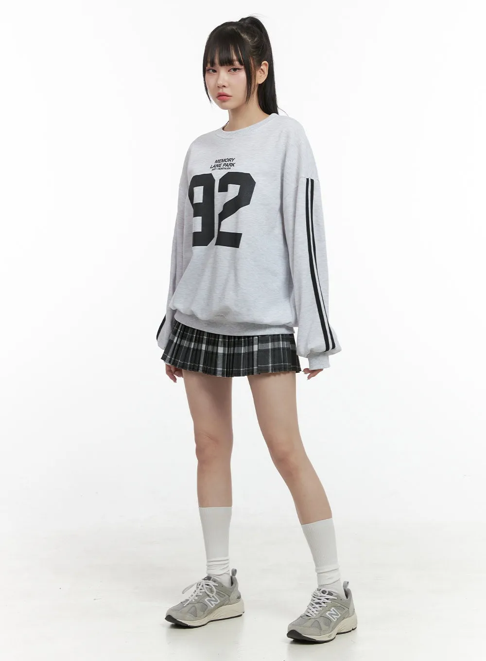 Pleated Check Mini Skirt Set OS410 sold by Lewkin product image thumbnail 3