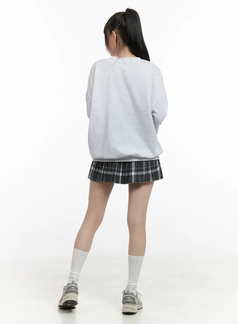 Pleated Check Mini Skirt Set OS410 sold by Lewkin product image thumbnail 5