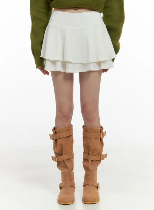 Chic Ruffle Band Mini Skirt CS410 sold by Lewkin