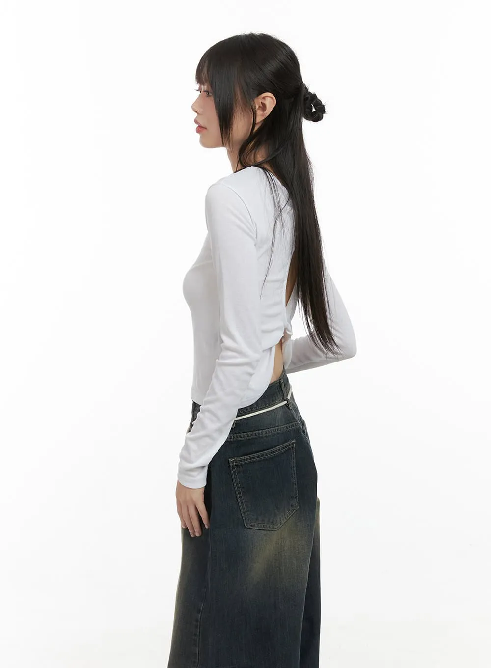 Twist Detail Crop Top CS410 sold by Lewkin product image thumbnail 3