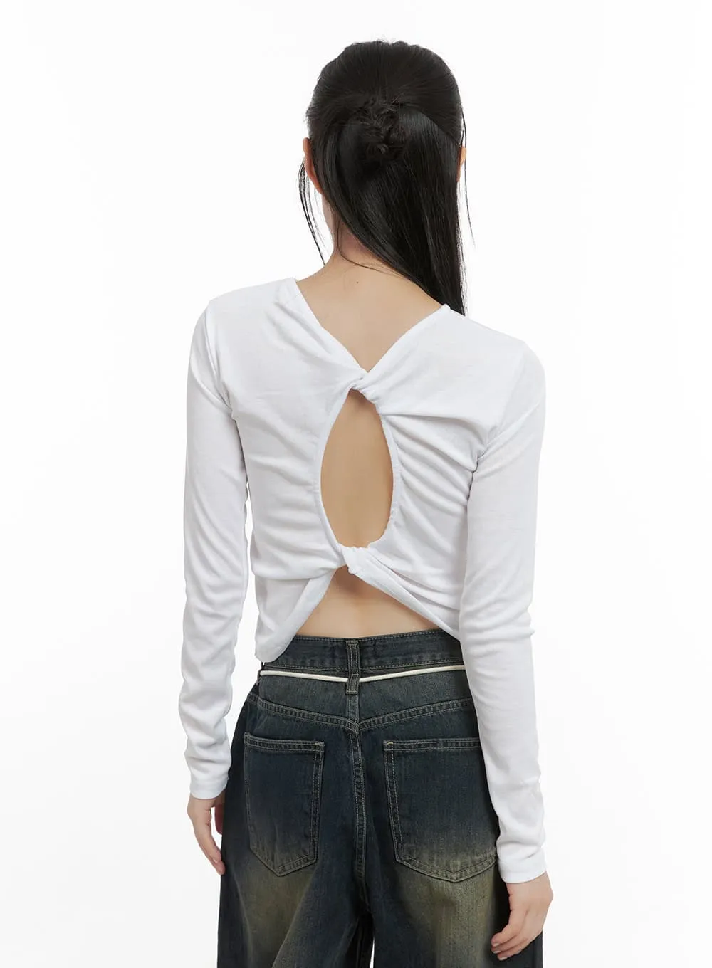 Twist Detail Crop Top CS410 sold by Lewkin product image thumbnail 5