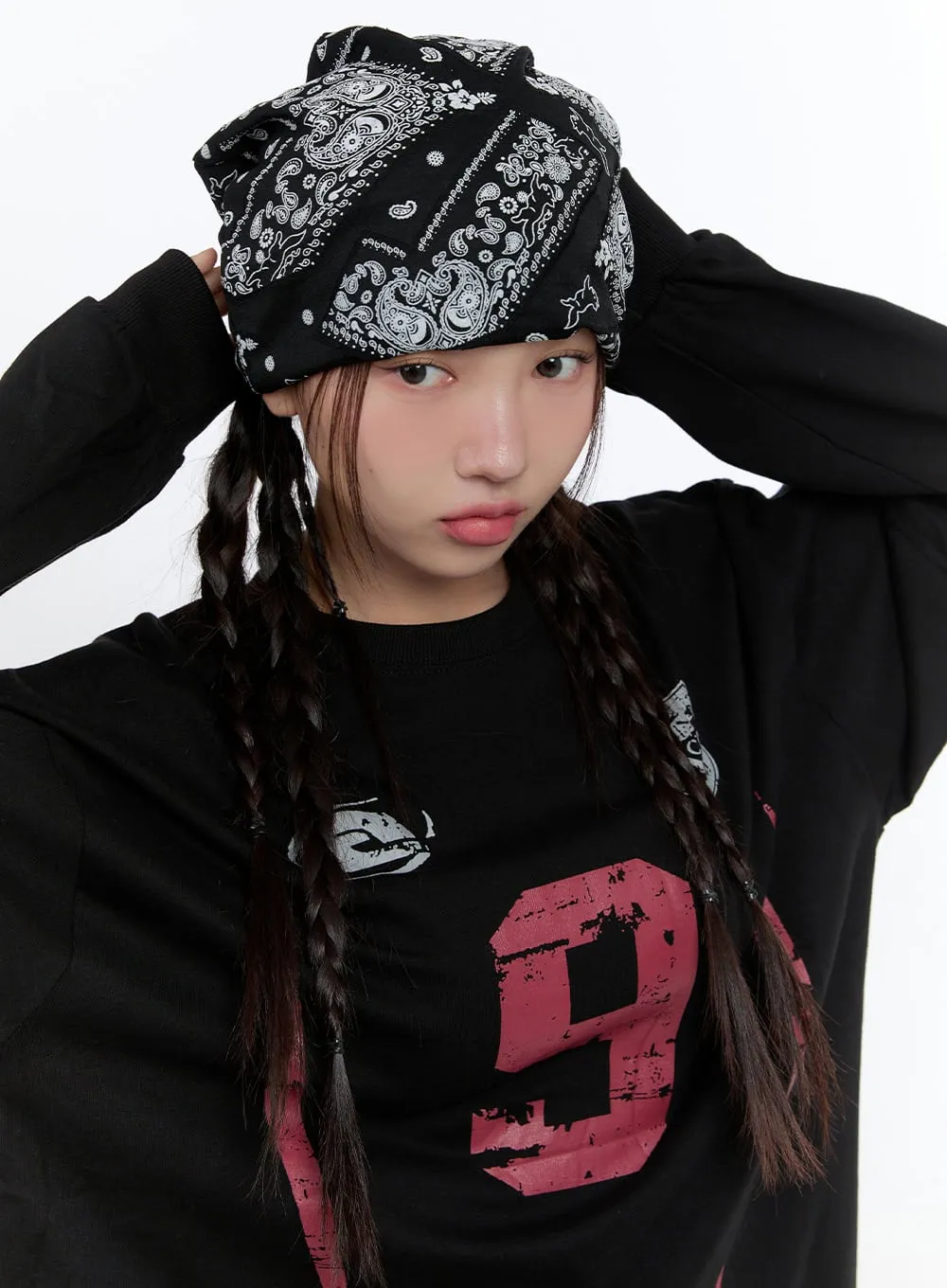 Boho Paisley Print Beanie CS410 sold by Lewkin product image thumbnail 2