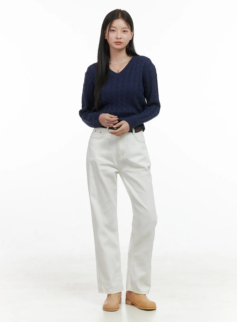 Tailored Fit Solid Cotton Pants OS411 sold by Lewkin product image thumbnail 3