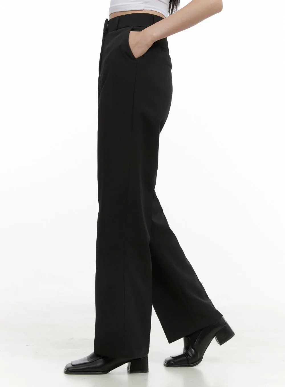 Chic Waistband Straight Leg Pants OS411 sold by Lewkin product image thumbnail 5