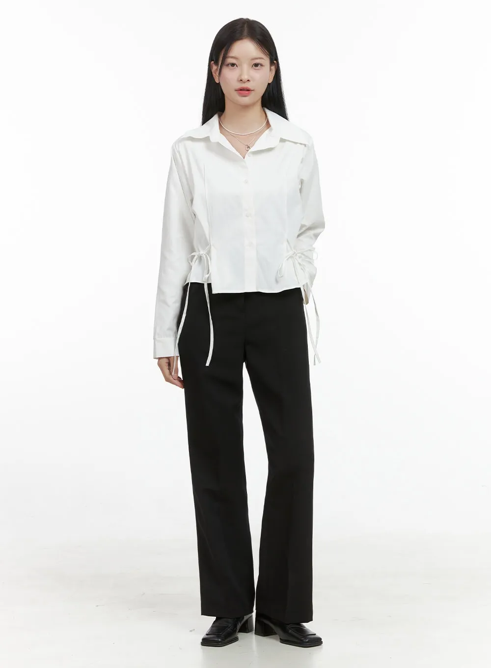 Chic Waistband Straight Leg Pants OS411 sold by Lewkin