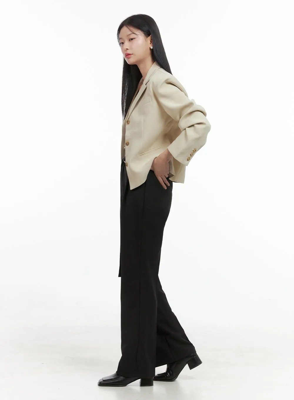 Tailored Spandex Blend Slacks OS411 sold by Lewkin product image thumbnail 4