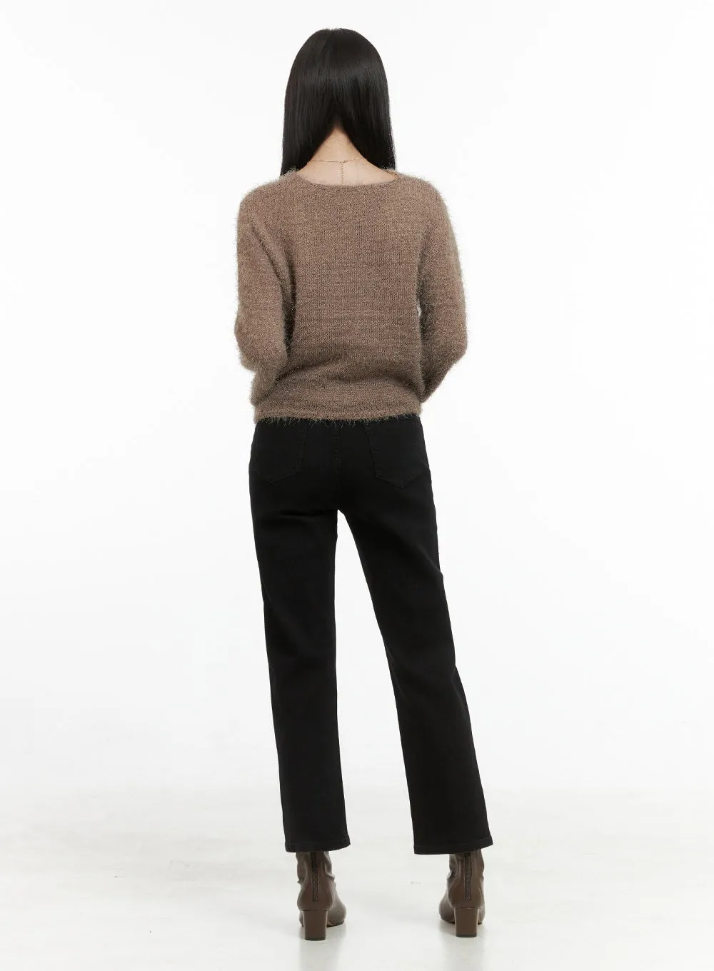 Sleek Straight Leg Cotton Pants OS411 sold by Lewkin product image thumbnail 5