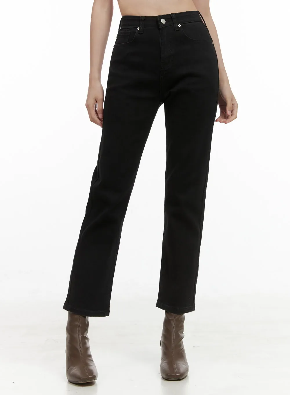 Sleek Straight Leg Cotton Pants OS411 sold by Lewkin product image thumbnail 2