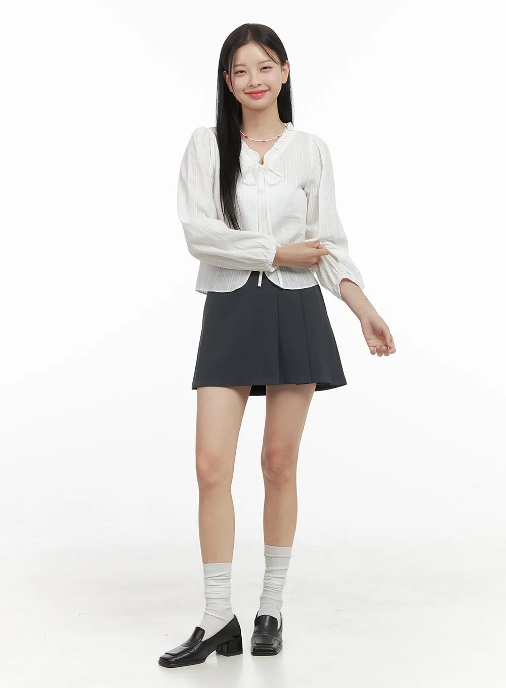Edgy Unbalanced Hem Mini Skirt OS411 sold by Lewkin product image thumbnail 3