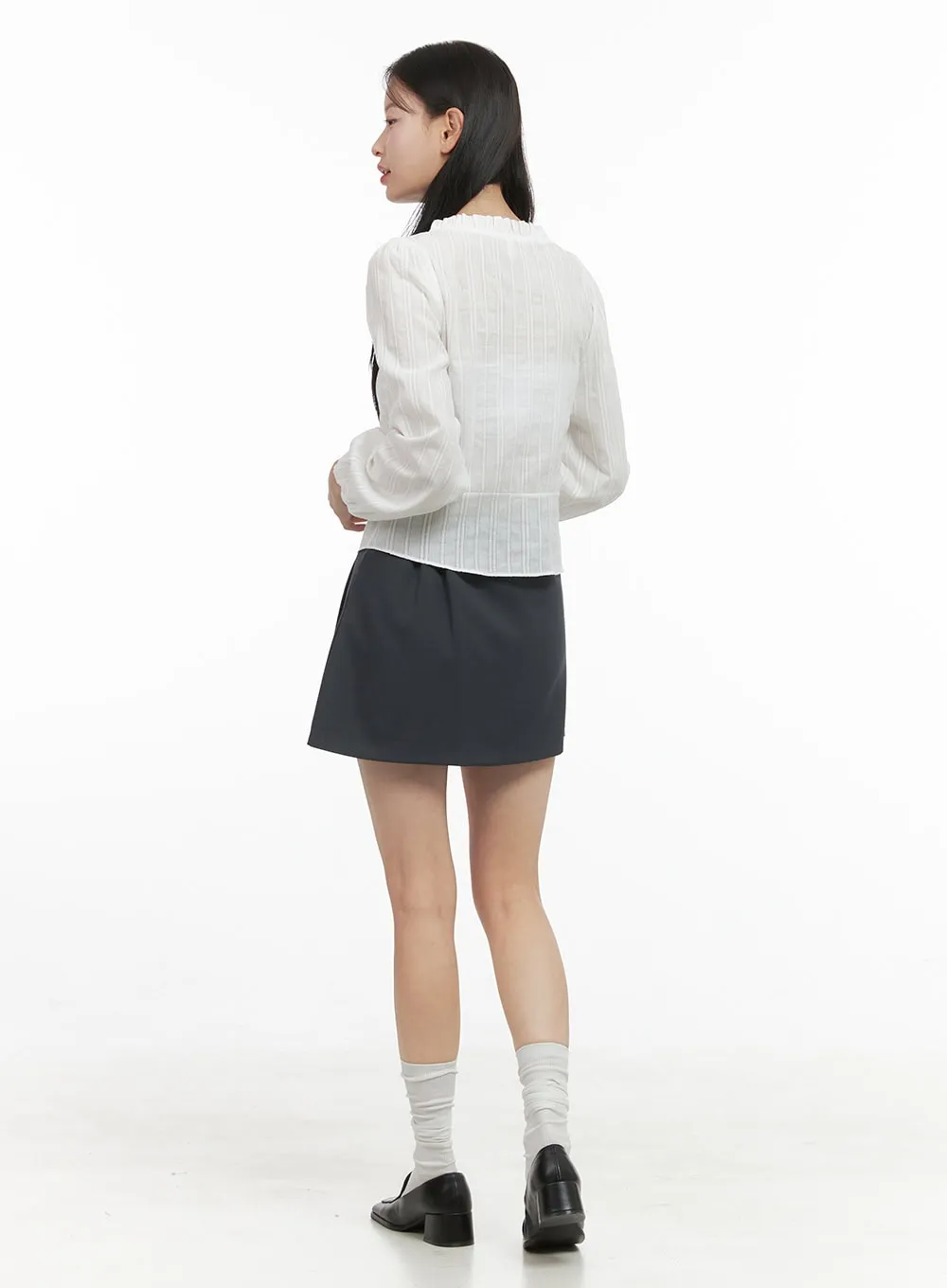 Edgy Unbalanced Hem Mini Skirt OS411 sold by Lewkin product image thumbnail 5