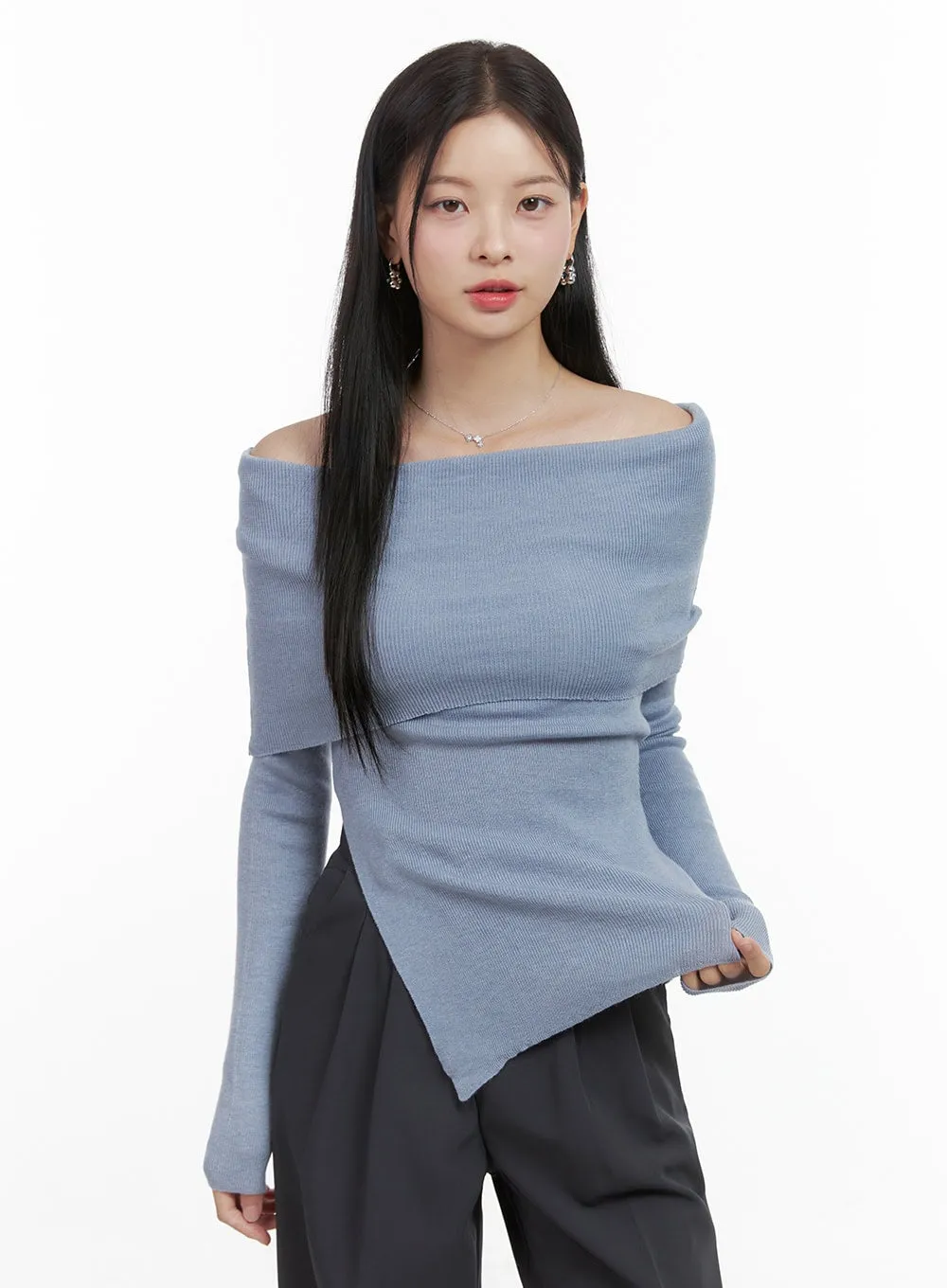 Edgy Asymmetric Long Sleeve Blouse OS411 sold by Lewkin product image thumbnail 5