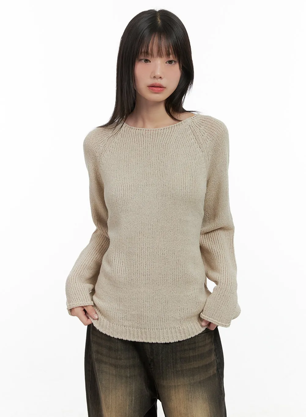 Essential Long Sleeve Knit Sweater CS412 sold by Lewkin