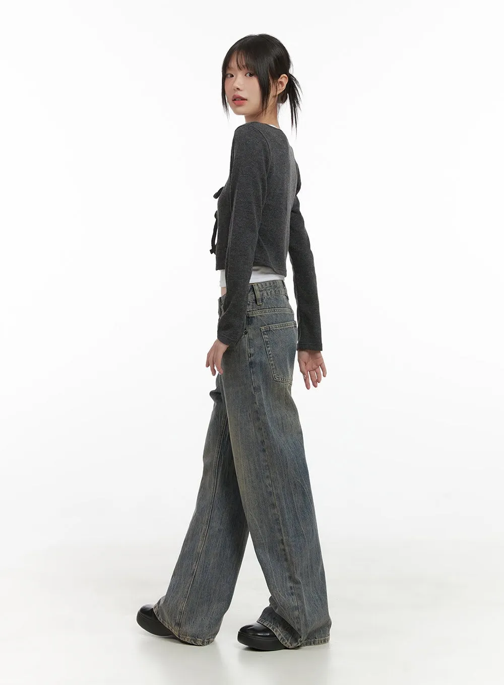 Sleek Strap Detail Knit Cardigan CS412 sold by Lewkin product image thumbnail 5