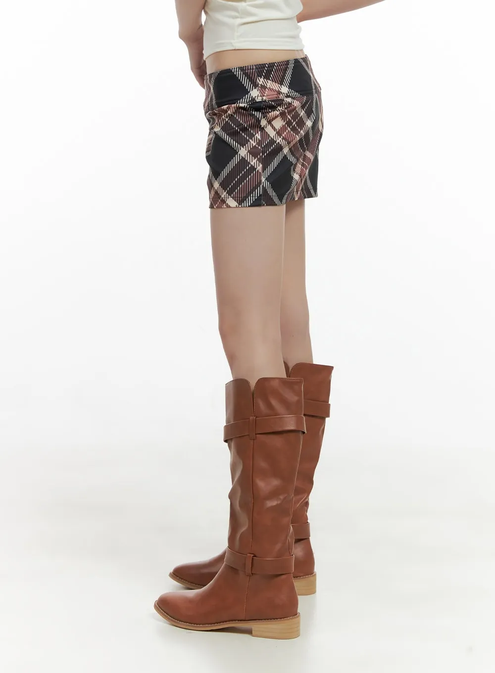 Sleek Fit Plaid Mini Skirt CS412 sold by Lewkin product image thumbnail 4