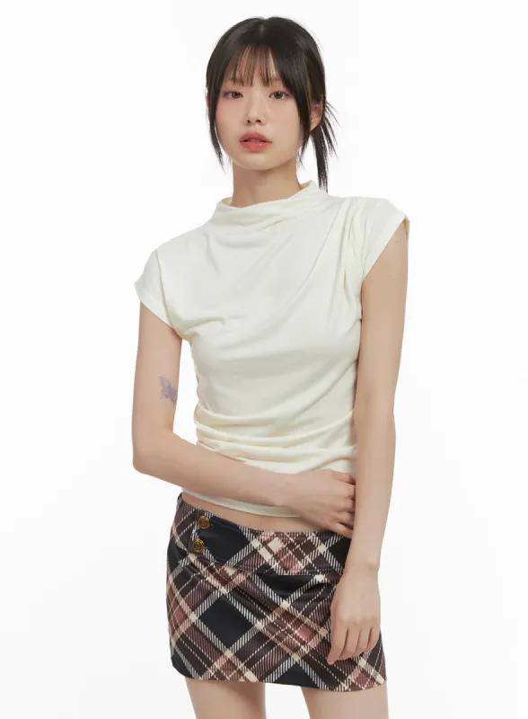 SlimLine Turtleneck CropTop CS412 sold by Lewkin