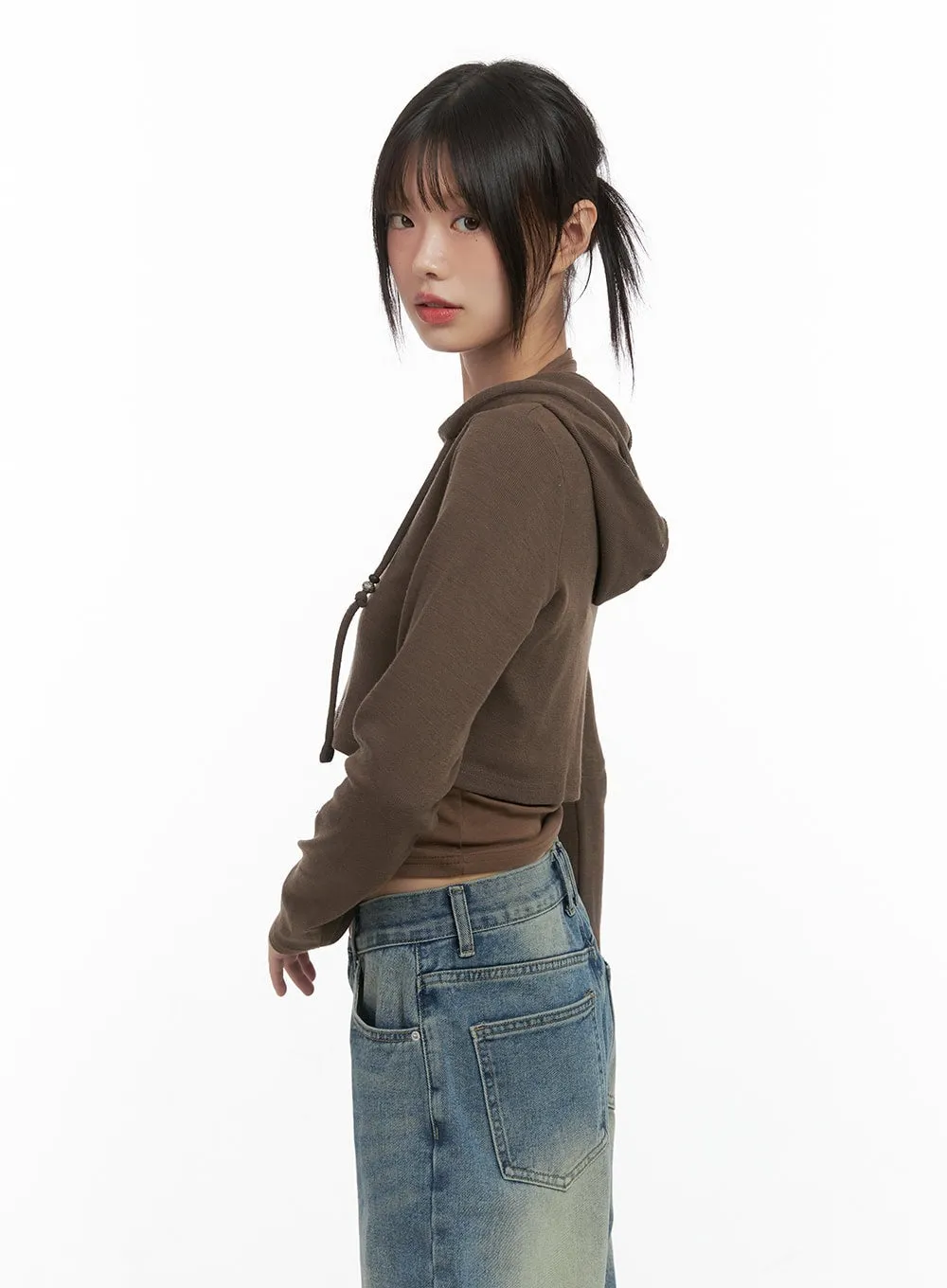 Stylish Graphic Hooded Crop CS412 sold by Lewkin product image thumbnail 5