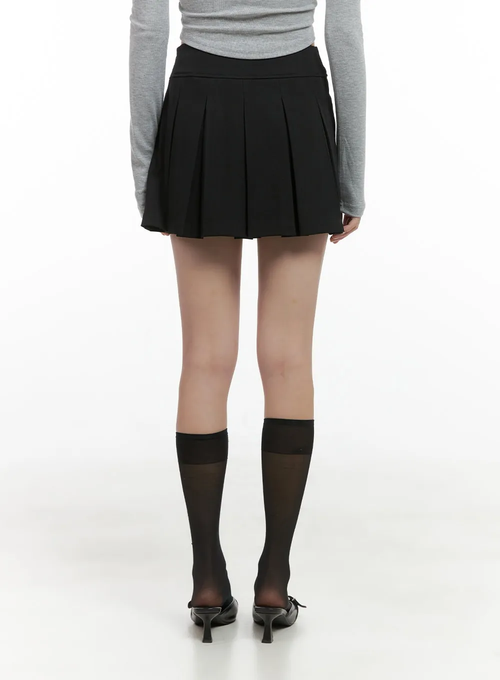 Chic Pleat Detail Mini Skirt CS412 sold by Lewkin product image thumbnail 5