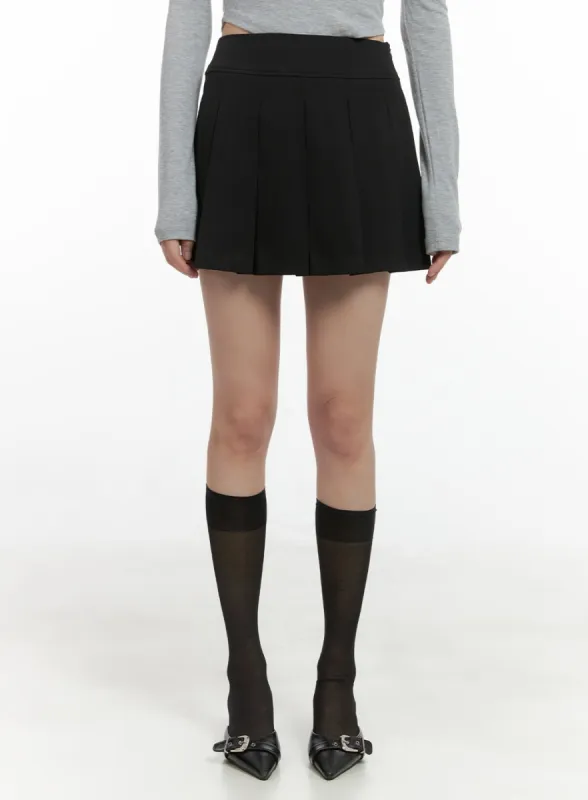 Chic Pleat Detail Mini Skirt CS412 sold by Lewkin