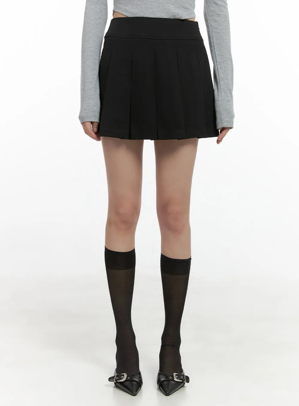 Chic Pleat Detail Mini Skirt CS412 sold by Lewkin