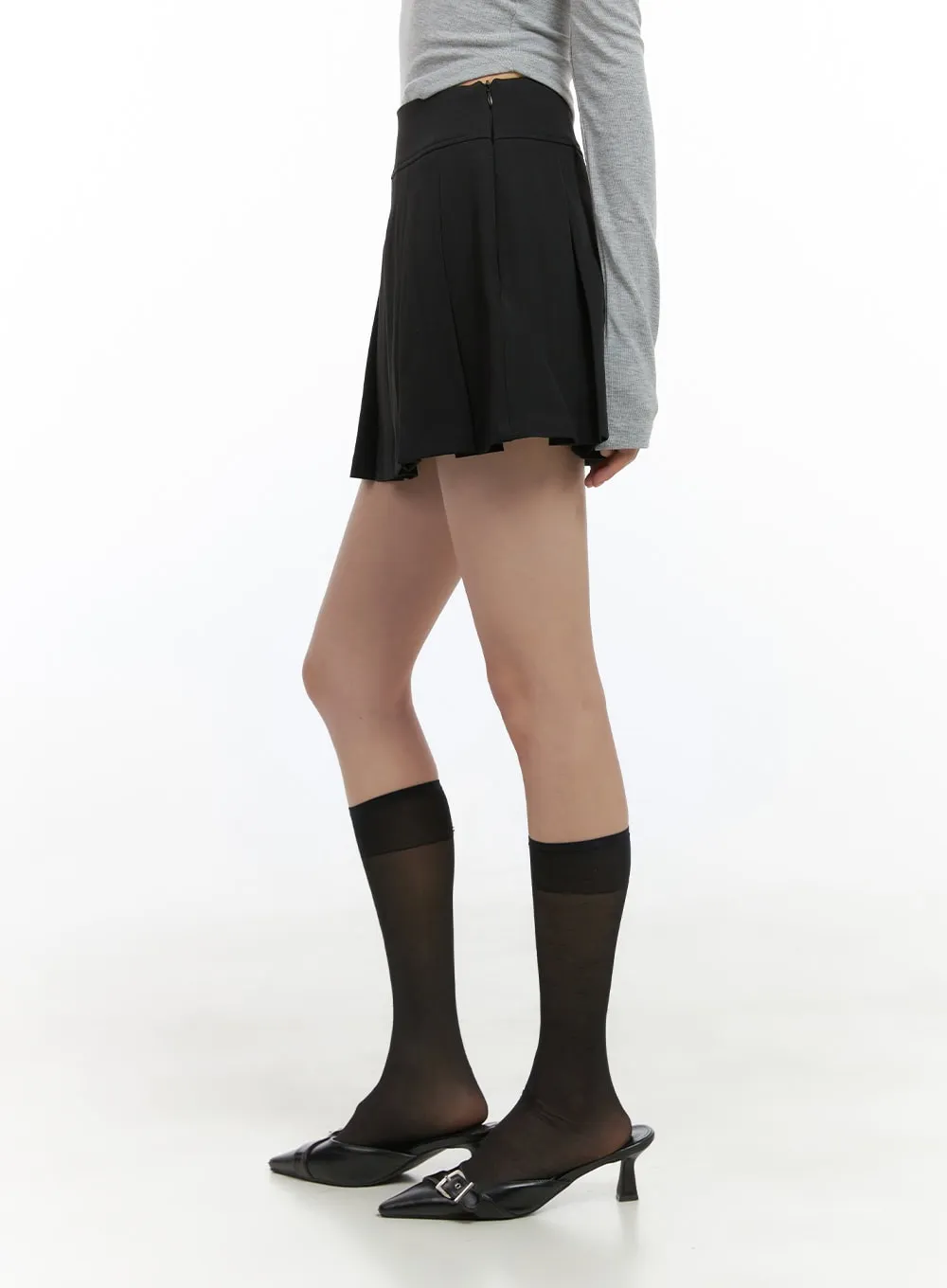 Chic Pleat Detail Mini Skirt CS412 sold by Lewkin product image thumbnail 3