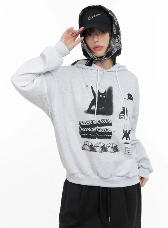 Chic Graphic Hooded Sweatshirt CS412 sold by Lewkin