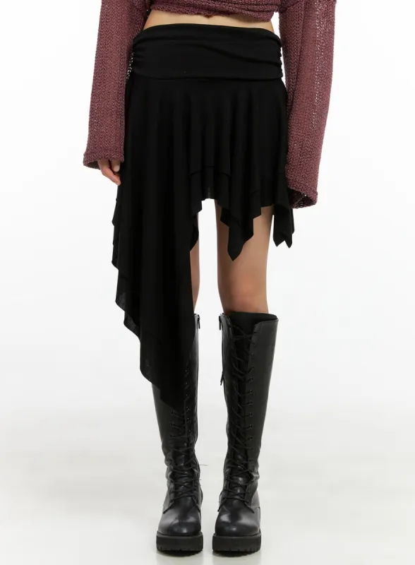 Elegant Banded Ruffle Mini Skirt CS412 sold by Lewkin