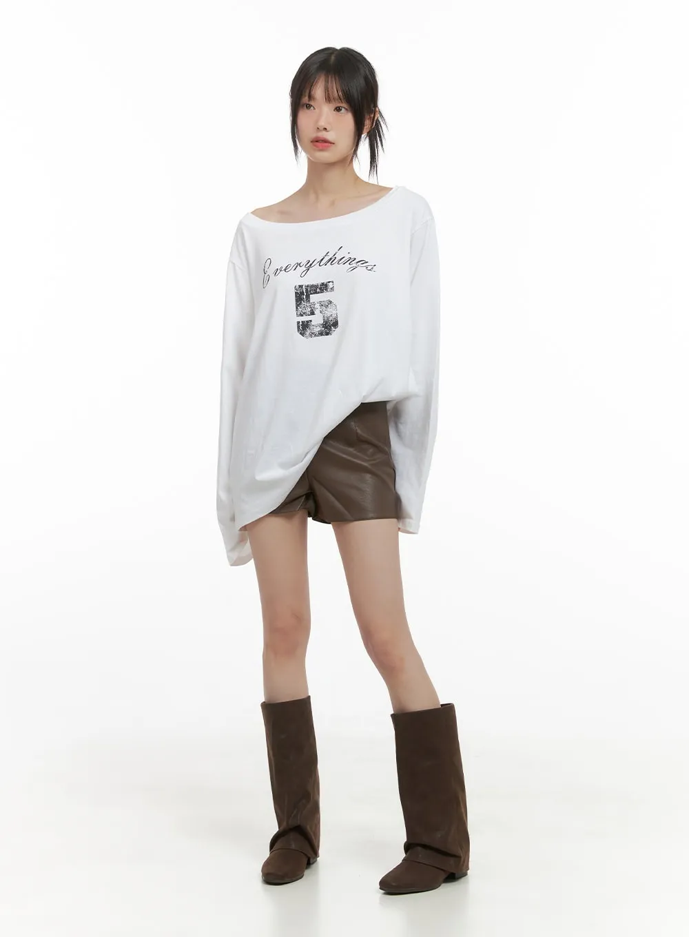 Edgy Faux Leather Mini Shorts CS412 sold by Lewkin product image thumbnail 2