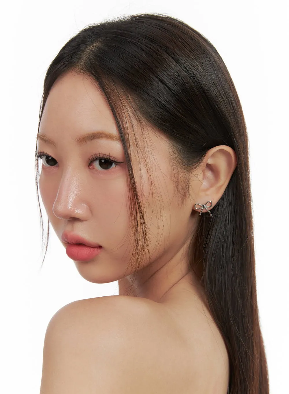 Luna Ribbon Earrings IS413 sold by Lewkin