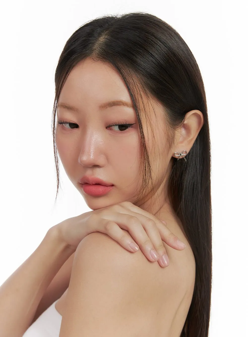 Luna Ribbon Earrings IS413 sold by Lewkin product image thumbnail 5