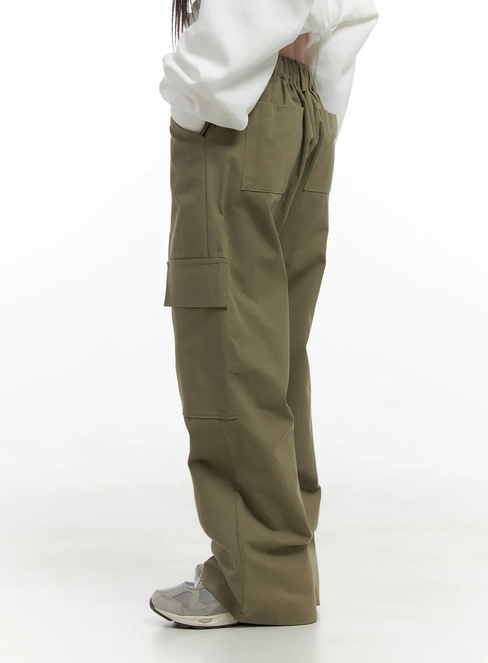 LooseFit Cotton Cargo Trousers CS413 sold by Lewkin product image thumbnail 5