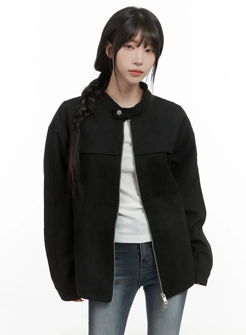 Chic Solid Print Polyester Jacket CS413 sold by Lewkin