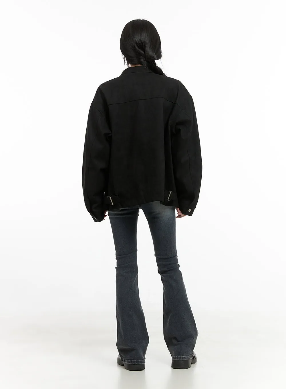 Chic Solid Print Polyester Jacket CS413 sold by Lewkin product image thumbnail 4