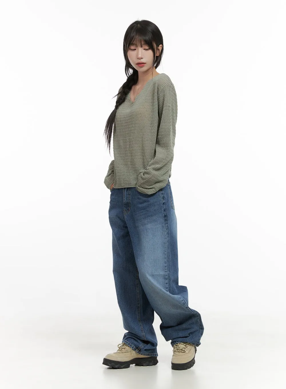 Cara Comfy Fit Baggy Jeans CS413 sold by Lewkin product image thumbnail 3