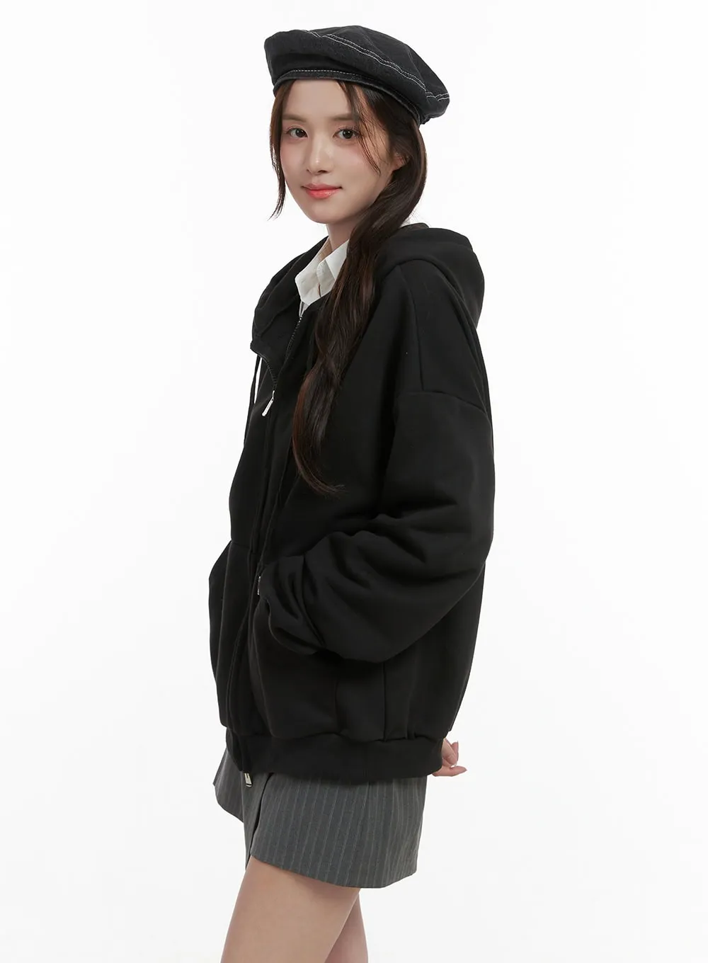 Baggy Cotton Long Sleeve Hoodie OS416 sold by Lewkin product image thumbnail 5