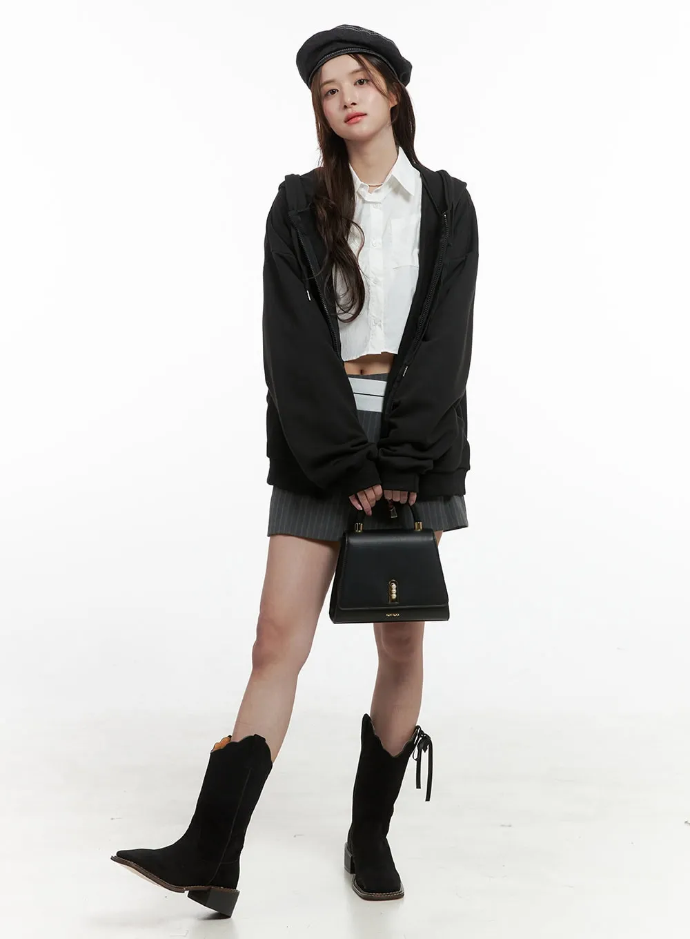 Baggy Cotton Long Sleeve Hoodie OS416 sold by Lewkin product image thumbnail 2