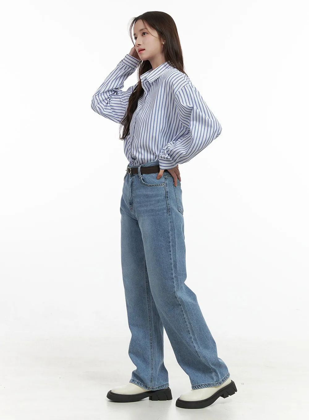Cheri Classic Fit Wide Leg Dream Jeans OS416 sold by Lewkin product image thumbnail 5