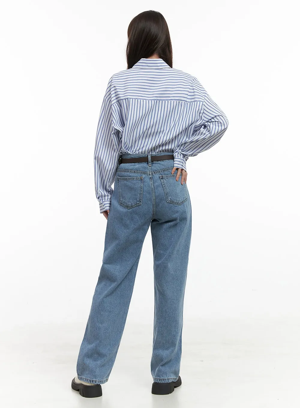 Elegant Stripe Pattern Blouse OS416 sold by Lewkin product image thumbnail 3