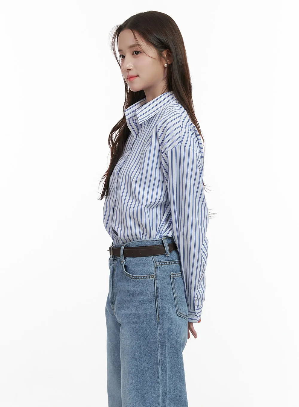 Elegant Stripe Pattern Blouse OS416 sold by Lewkin product image thumbnail 5