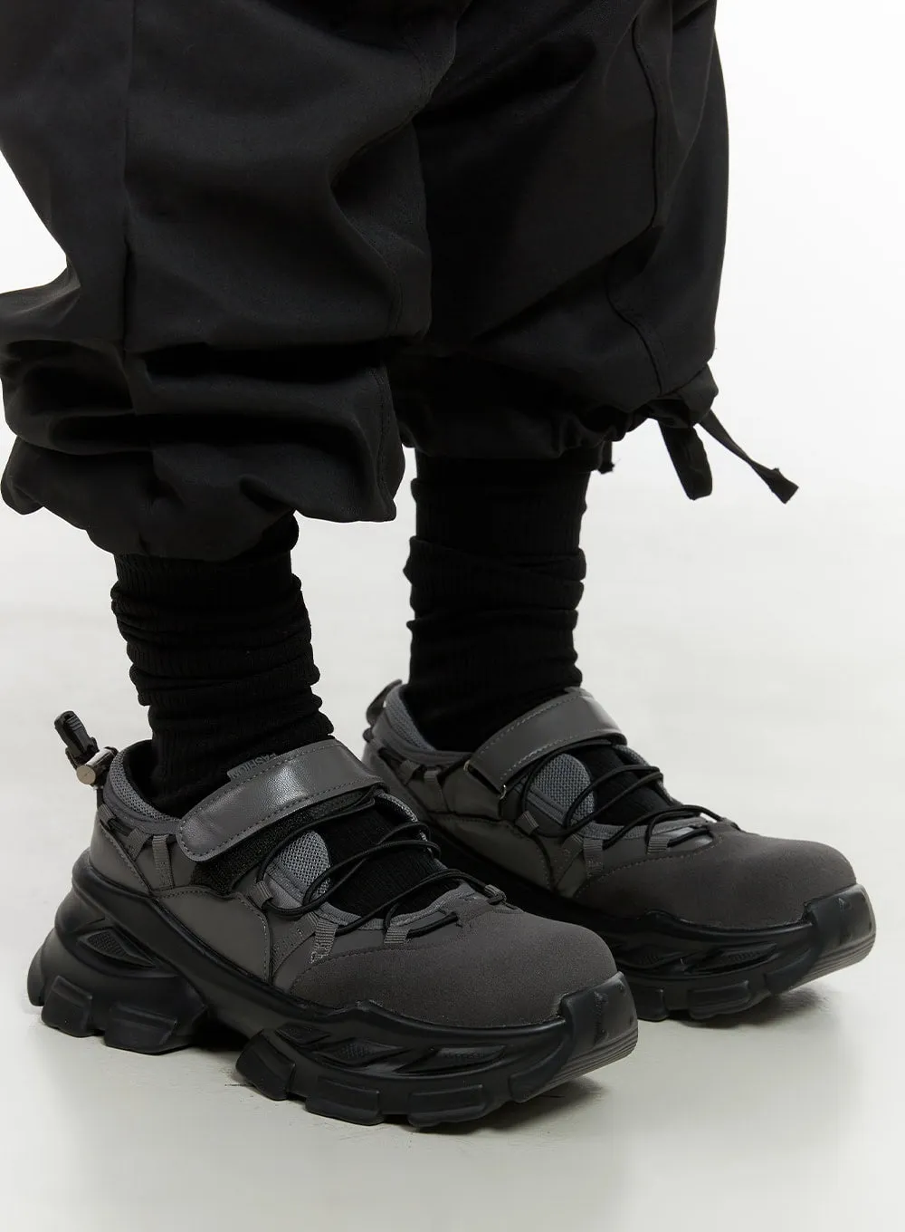 Chunky Leather Mary Jane Sneakers CS419 sold by Lewkin