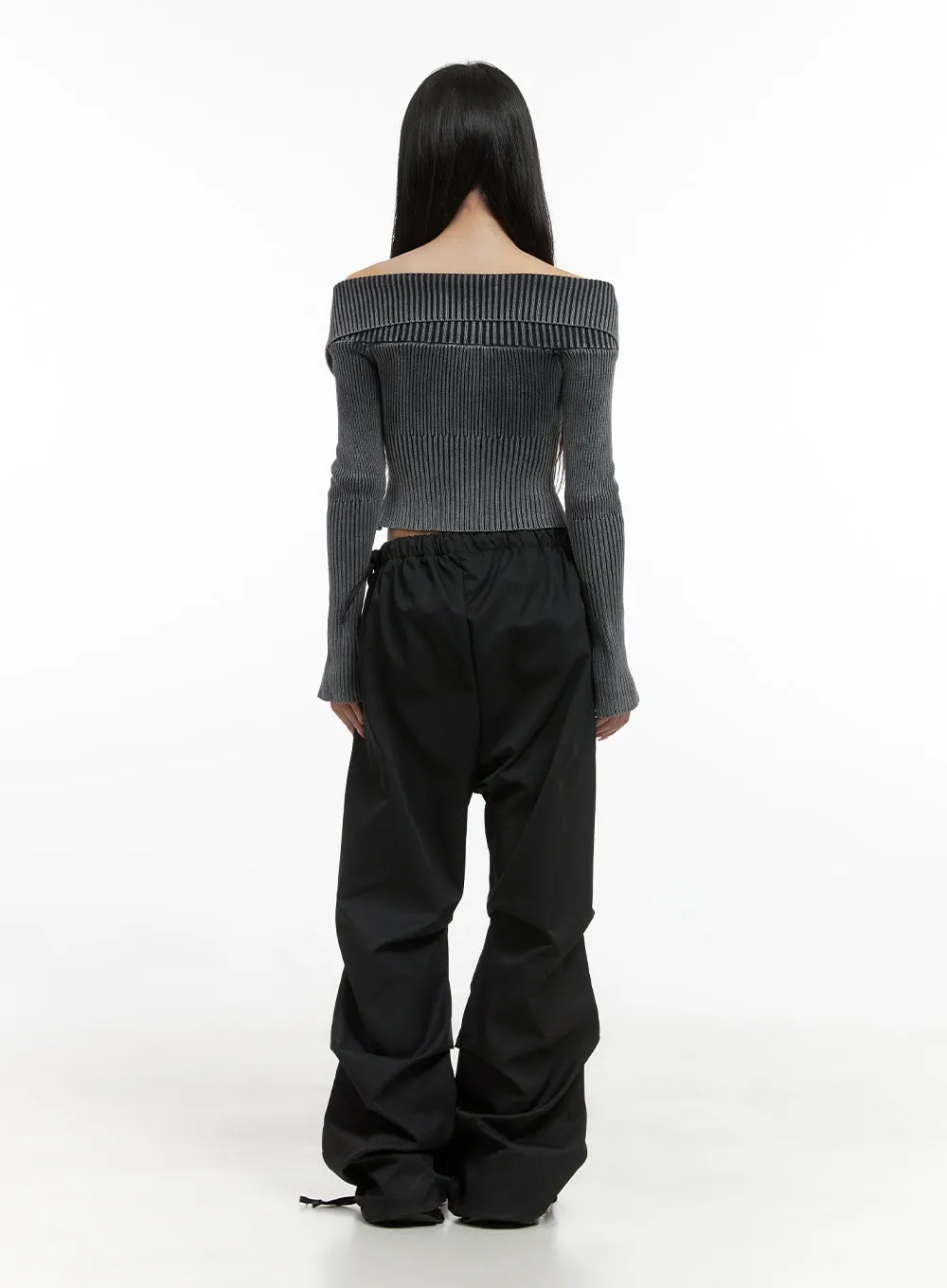 Pintuck Striing Banded Wide Fit Pants CS419 sold by Lewkin product image thumbnail 4