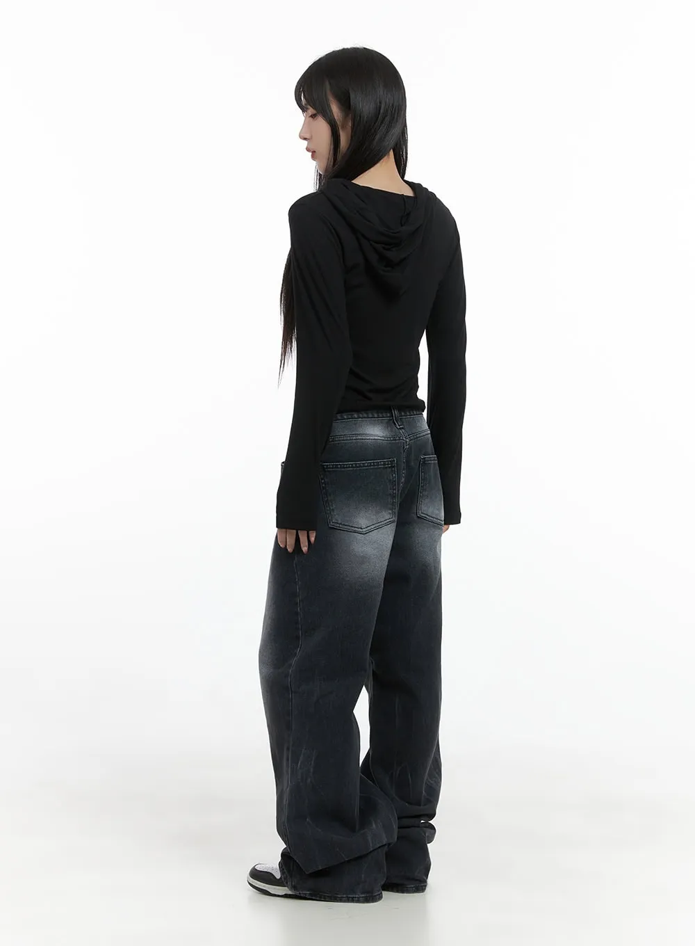 Printed Hand Warmer Long Sleeve Hood Top CS419 sold by Lewkin product image thumbnail 4