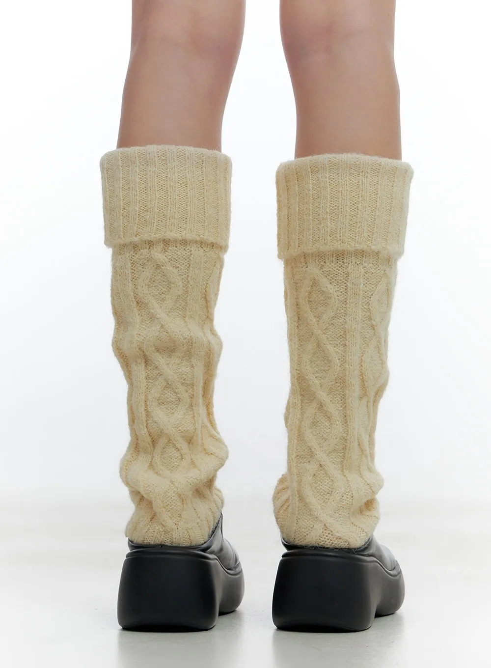 Long Cable Knit Leg Warmers CS419 sold by Lewkin product image thumbnail 4