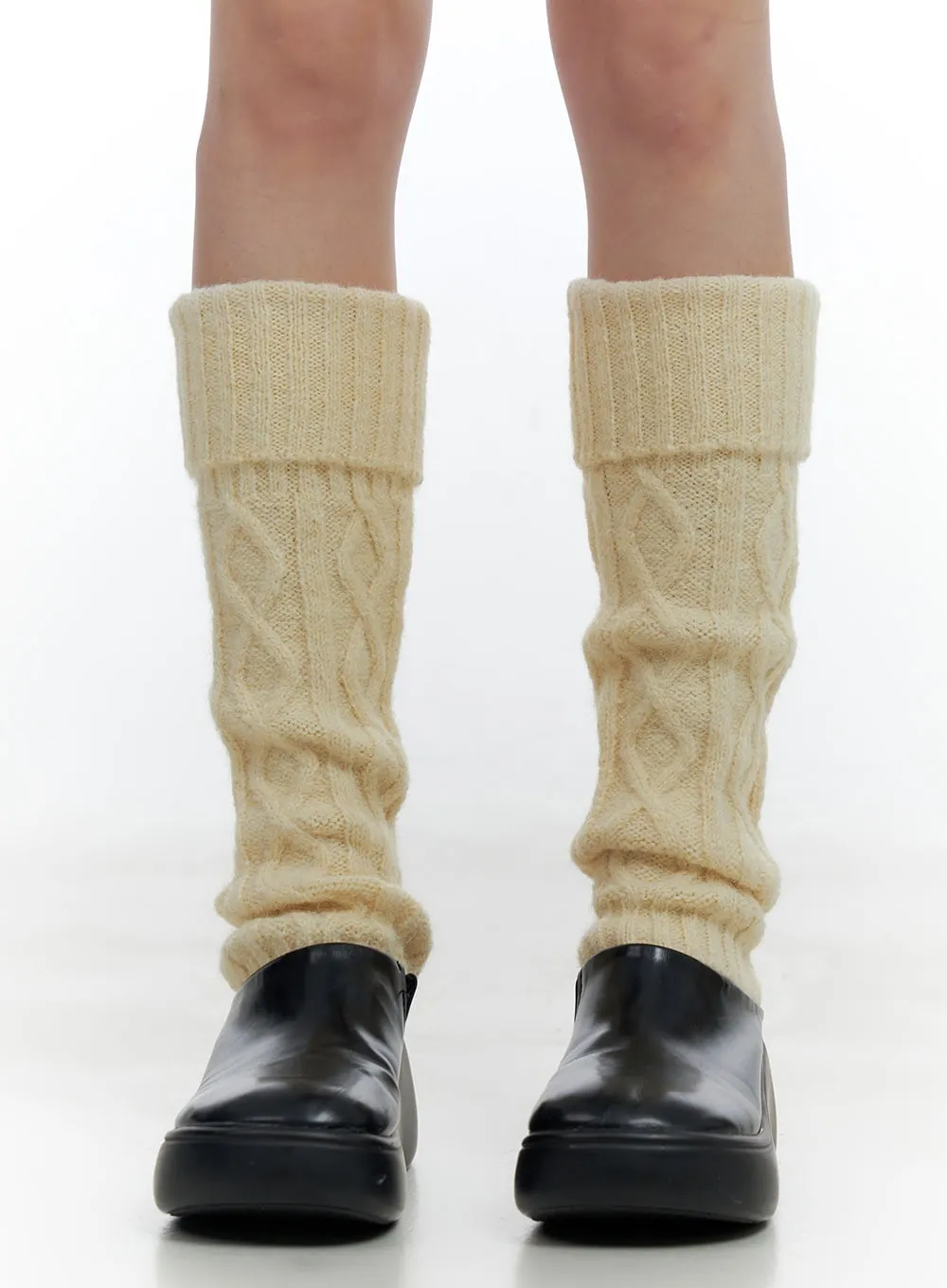 Long Cable Knit Leg Warmers CS419 sold by Lewkin product image thumbnail 3