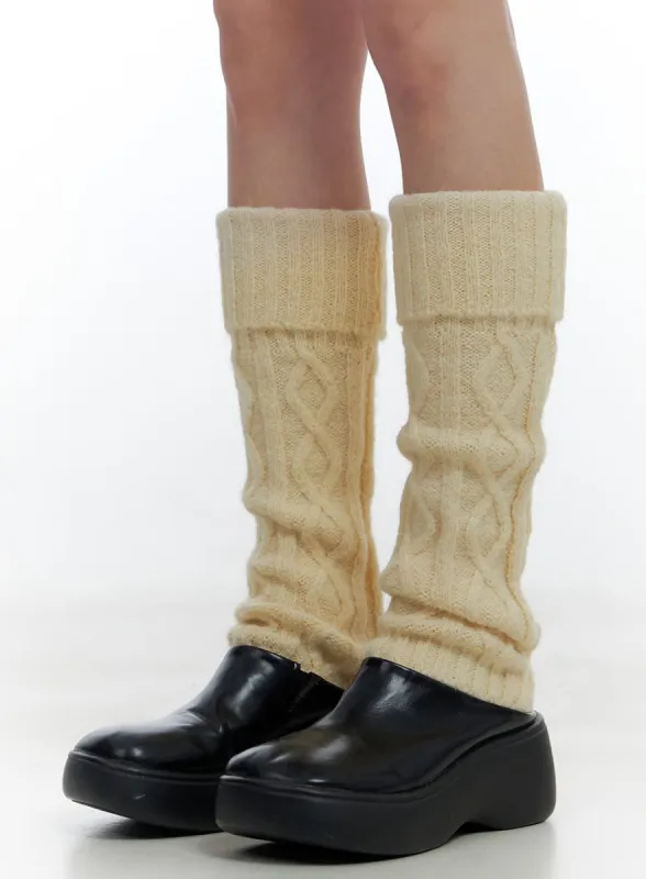 Long Cable Knit Leg Warmers CS419 sold by Lewkin