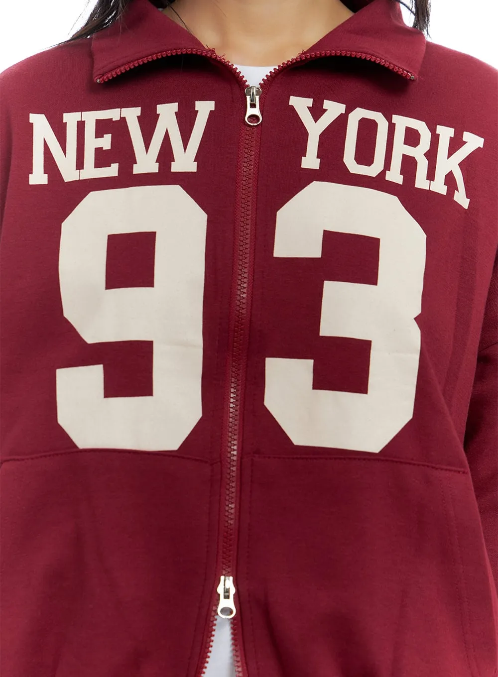 Two Way Lettering Striped Zip-Up Sweatshirt CS419 sold by Lewkin product image thumbnail 3