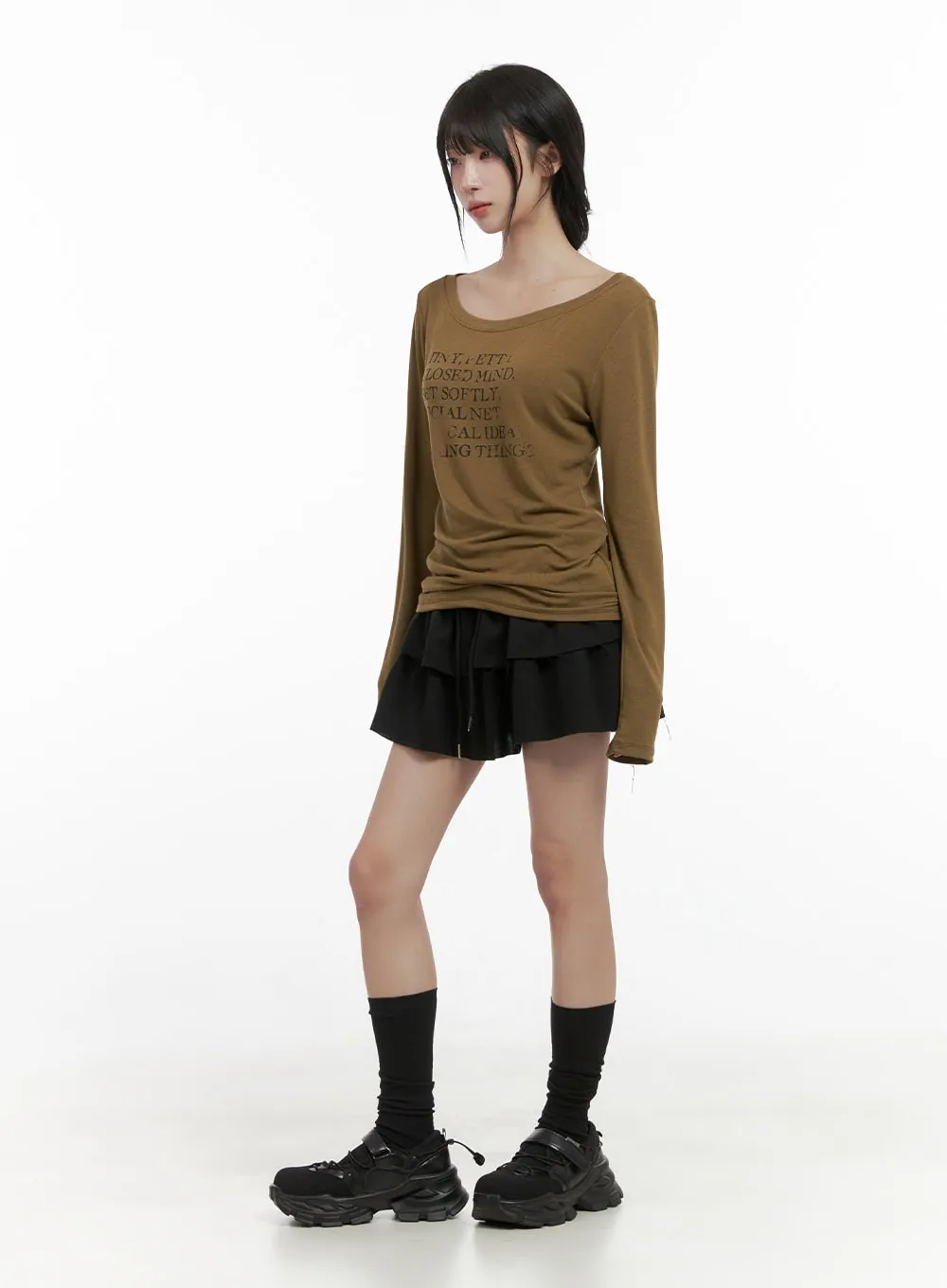 Chic Printed Round Neck Top CS419 sold by Lewkin product image thumbnail 2