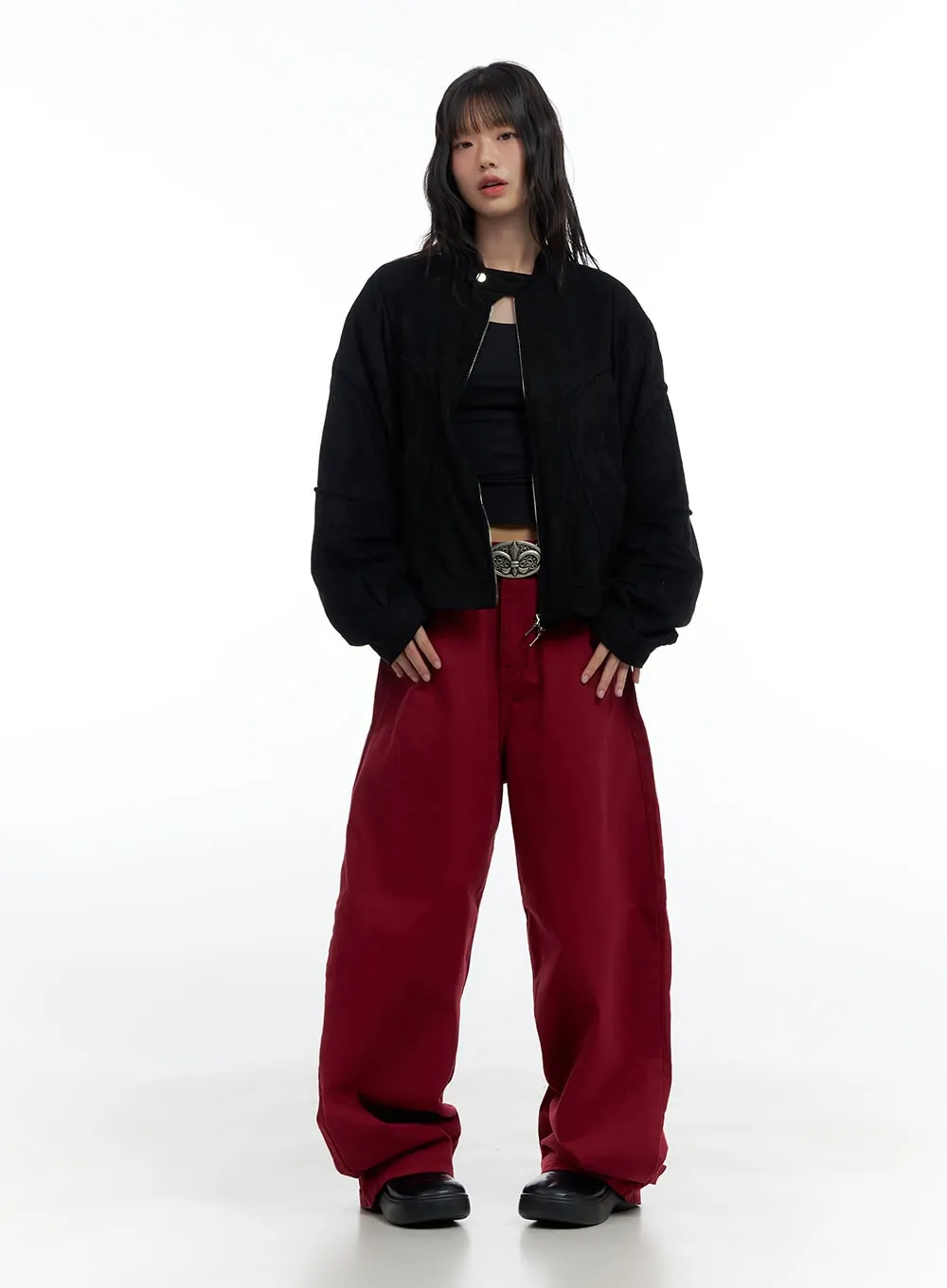 Chic Zip-Up Suede Jacket CS420 sold by Lewkin product image thumbnail 2