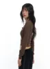 Buttoned Graphic Print Crop Top CS420 sold by Lewkin