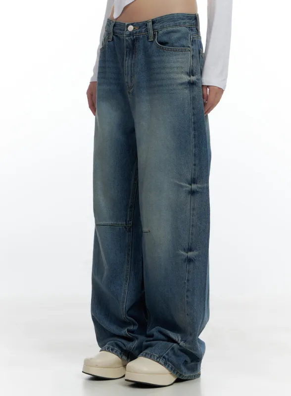 Aria Comfy Cotton Wide Leg Jeans CS420 sold by Lewkin