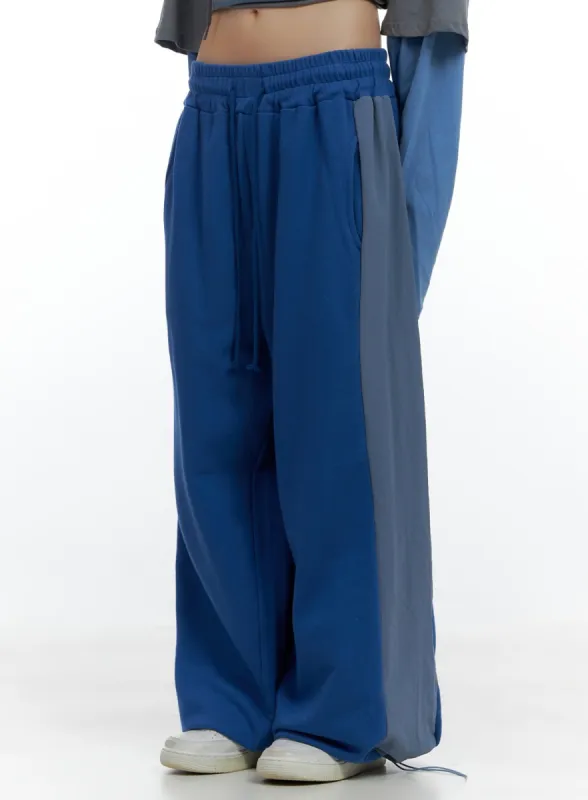 Banded Mixed Color Nylon Sweatpants CS420 sold by Lewkin